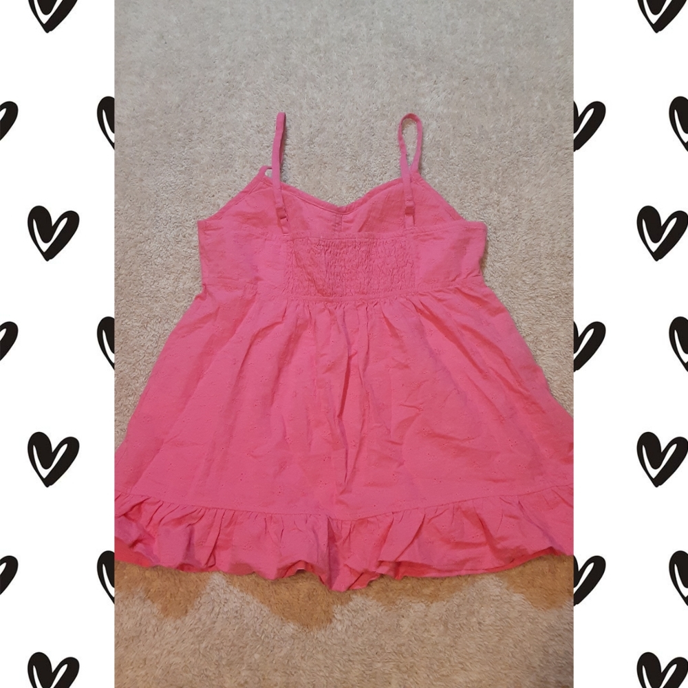Adorable Flowy Pink Lei Tank Top NWOT L - Picture 2 of 3